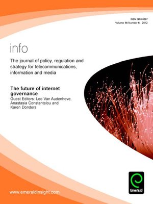 cover image of Info: The Journal of Policy, Regulation and Strategy for Telecommunications, Information and Media, Volume 14, Issue 6